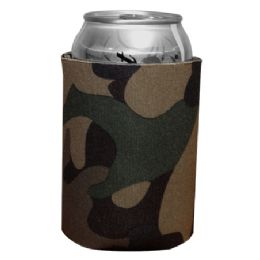 144 Wholesale Insulated Can Or Beverage Holder Retro Camo