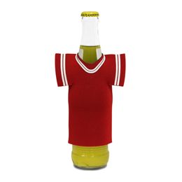 72 Wholesale Jersey Foam Bottle Holder In Red