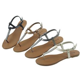 36 Wholesale Ladies' Fashion Sandals Assorted Colors Size 5-10