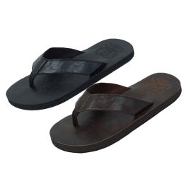 36 Wholesale Mens Sandal Black And Brown Assorted