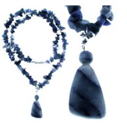 60 Wholesale Lot Of Hematite & SemI-Precious Stone Necklace Assortment
