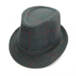 36 Wholesale Fashion Fedora Hat Dark Gray Color Only