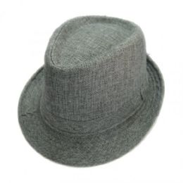 36 Bulk Fashion Fedora Hat Gray Color Only