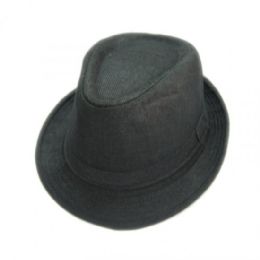 36 Pieces Fashion Fedora Hat Dark Gray Color Only - Fedoras, Driver Caps & Visor