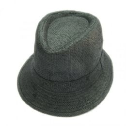 36 Wholesale Fashion Fedora Hat Gray Color Only