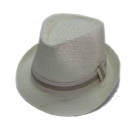 36 Wholesale Fashion Fedora Hat White Color Only