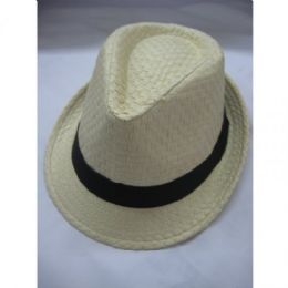 36 Pieces Fashion Fedora Hat White Color Only - Fedoras, Driver Caps & Visor