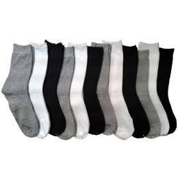 60 Wholesale Women's Assorted Color Crew Socks