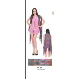 24 Wholesale Womens Spring Printed Fashion Top Assorted Colors