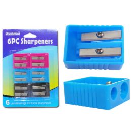 144 Wholesale 6 Piece Double Blade Sharpeners