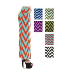 96 of Women's Long Zig Zag Print Skirt In Assorted Colors