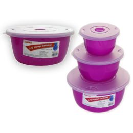 48 of 3 Piece Round Food Containers