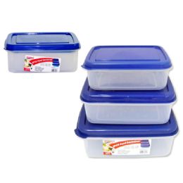 48 of 3-Piece Rectangular Food Containers