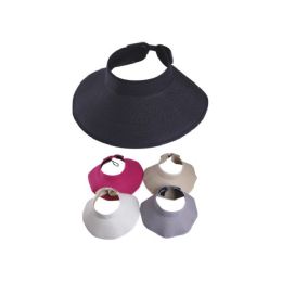 36 Wholesale Ladies Visor Hat Assorted Colors