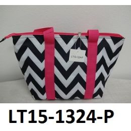 48 Units of Lunch Tote Three Outside Pockets Insulated Inside Zip Top Closure - Cooler & Lunch Bags