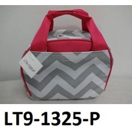 48 Wholesale Lunch Tote. Microfiber Construction Zip Around Closure Insulated Inside Front And Back Velcro Pockets
