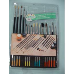 12 Wholesale 15pc Artist Paintbrushes