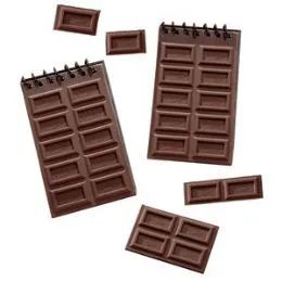 48 Bulk Chocolate Bar Memo Pad W. Scented Eraser Cover