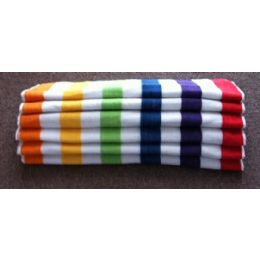 12 Pieces Economy MultI-StripE-6 Different Colored Stripes Beach Towel 100% Cotton - Beach Towels