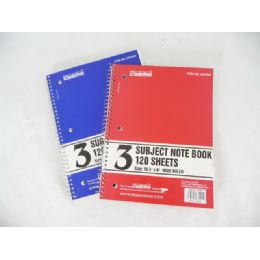 48 Pieces 3 Subject Notebook - Notebooks