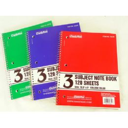 48 Pieces 3 Subject Notebook - Notebooks