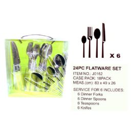 18 Wholesale 24 Piece Flatware Set