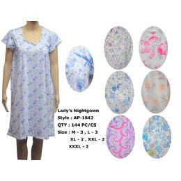 72 Wholesale Ladies Summer Nightgown Assorted Styles