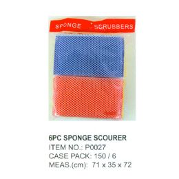 144 Units of 6 Pieces Sponge - Scouring Pads & Sponges
