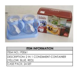 24 Wholesale Condiment Container 2 In 1