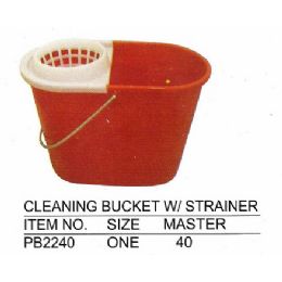 40 Pieces Bucket With Strainer - Buckets & Basins