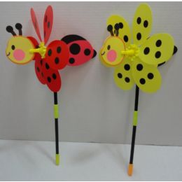 60 Wholesale 10.5" Ladybug/bumblebee 3d Wind Spinner