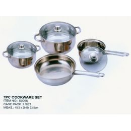 2 Pieces 7 Piece Cookware Set - Pots & Pans