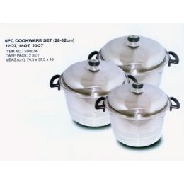 2 Pieces 28-32 Cm Stock Pot Black - Pots & Pans