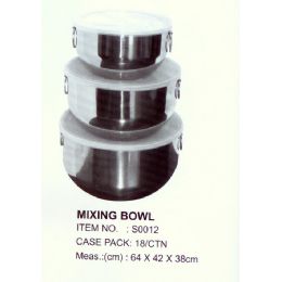 18 Pieces 3 Piece Mixing Bowl Set - Pots & Pans