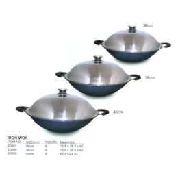 6 Pieces 38 Cm Wok - Pots & Pans