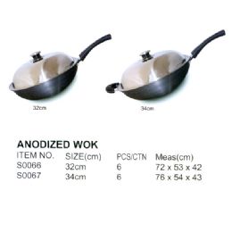 6 Pieces 32 Cm Anodized Wok - Pots & Pans