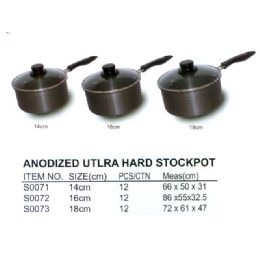 12 Pieces Anodized Stockpot 16 cm - Pots & Pans