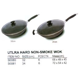 6 Pieces 34 Cm Anodized Wok Hard - Pots & Pans