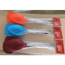 24 Wholesale 5pc Mix Color (orange/blue/red) Nylon Utensil Set