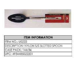 144 Wholesale Nylon Stainless Steel Slotted Spoon