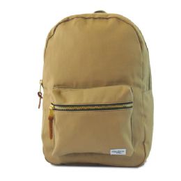 4 Wholesale Heritage Canvas Backpack; Lightning Textiles 999 Polycotton; 12 inch X 18 inch X 5.5 inch In Khaki