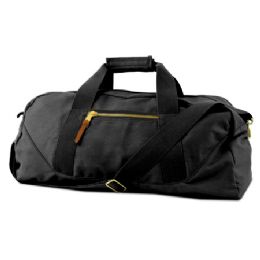 4 Wholesale Weekender Large Duffle; Lightning Textiles 999 Polycotton; 23.5" X 11.5" X 11" In Black