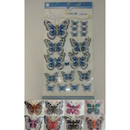 72 Units of 5d Wallpaper Sticker [butterfly] - Stickers