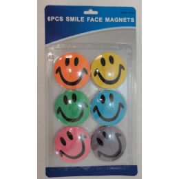 144 Wholesale 6pc Smile Face Magnets