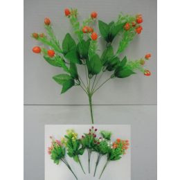 36 Wholesale 7 Stem Plastic Flower Assorted Colors