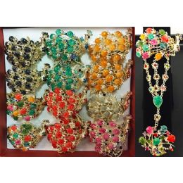 12 Wholesale Fancy Bangle Peacock Design With Large Peacock Ring Ast