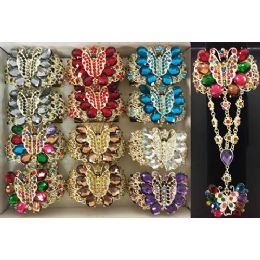 12 Pieces Large Butterfly Bangle With Large Wings And Rings - Bracelets