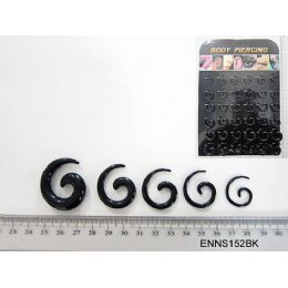 108 Wholesale Spiral Shaped Plastic Body Jewelry/piercing