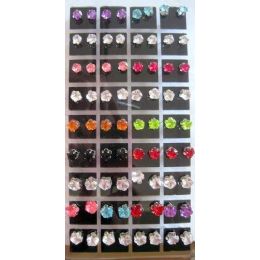 108 Pieces Fashion Earring Studs With Display - Earrings