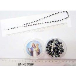 96 Wholesale Beaded Cross Pendants Rosay/ Necklace